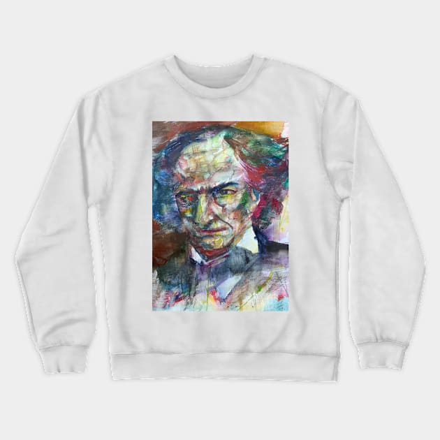 CHARLES BAUDELAIRE - watercolor portrait .5 Crewneck Sweatshirt by lautir